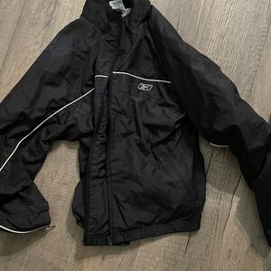 Vintage Reebok Black Jacket with White Accents